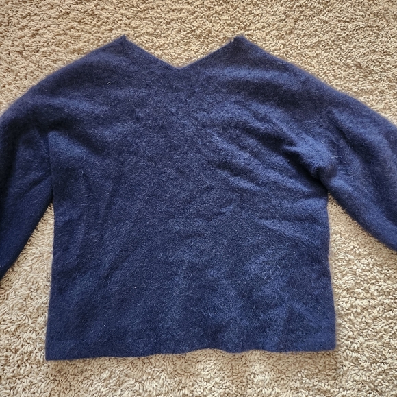 DAMA COLLECTION Women's Sweater Extra Small Blue 100% Cashmere Made In Japan - Picture 4 of 10